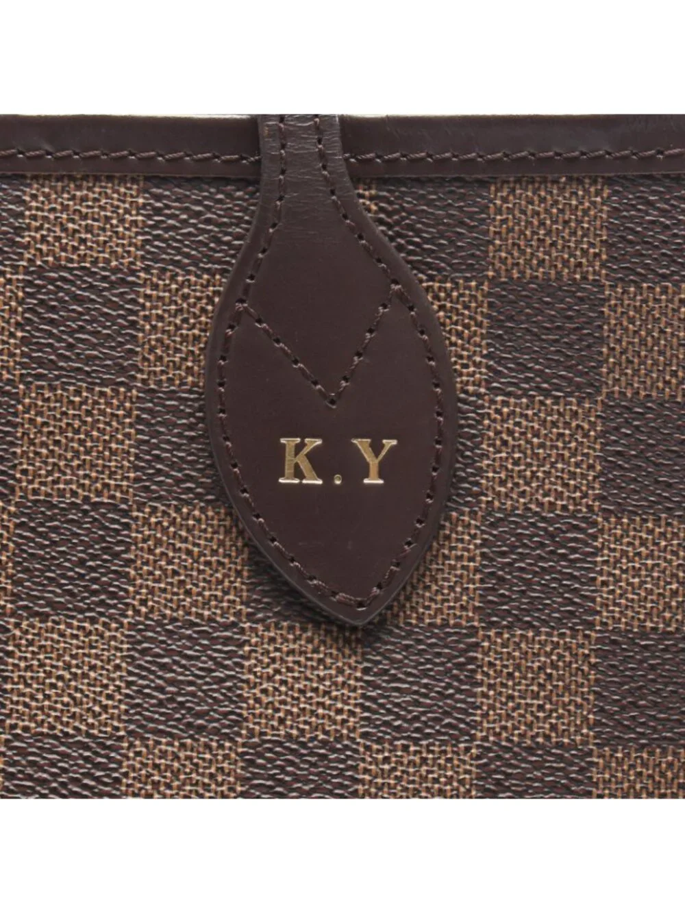 Louis Vuitton Tote Bag Neverfull MM Damier Ebene Cerise Canvas Leather